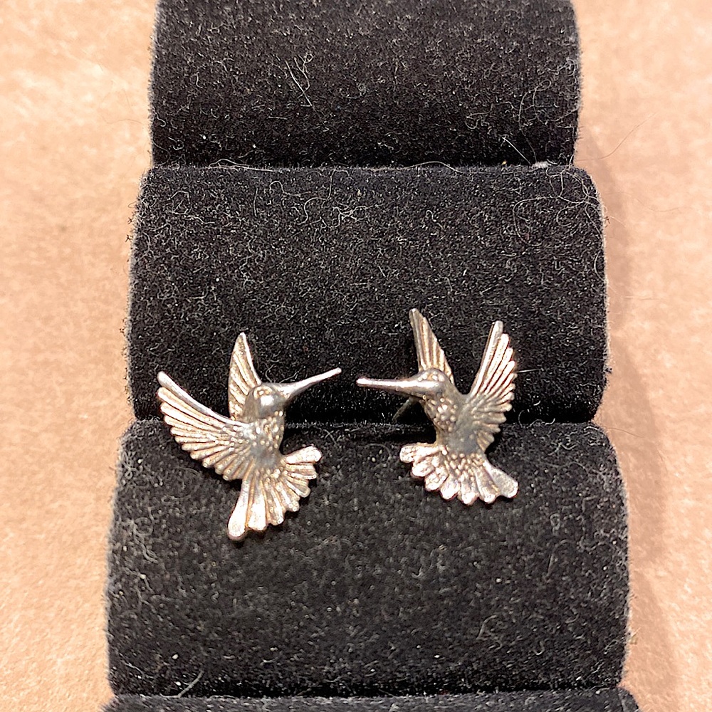 Sterling Hummingbird Earrings